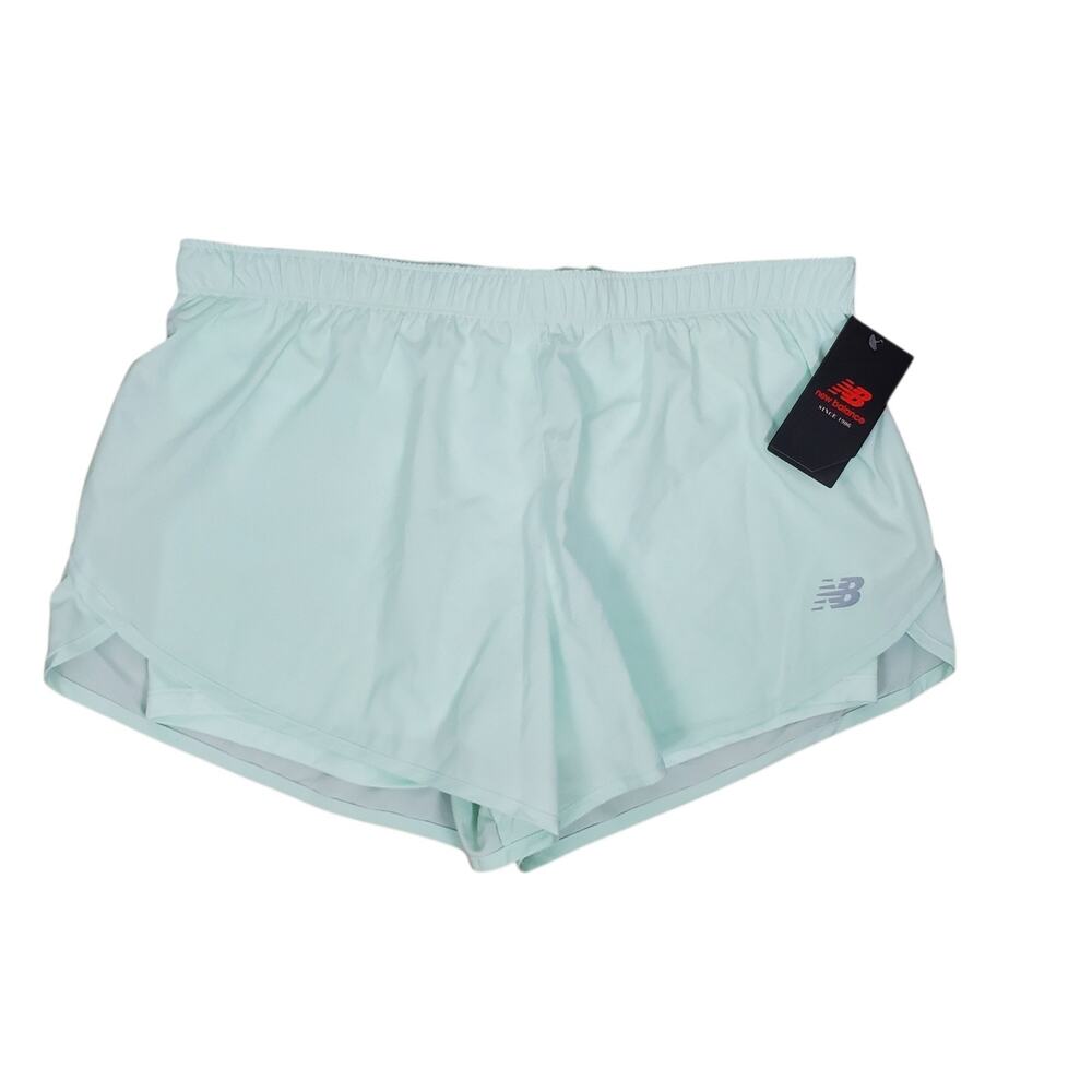 NEW New Balance 3" 2 in 1 Woven Shorts Size L Jade Lined Running Athletic Gym
